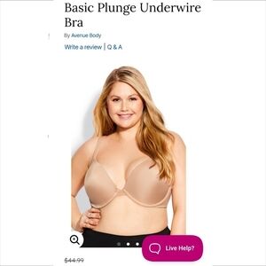 Basic Plunge Underwire Bra